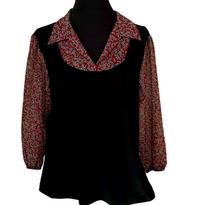 V-Neck Pullover Blouse